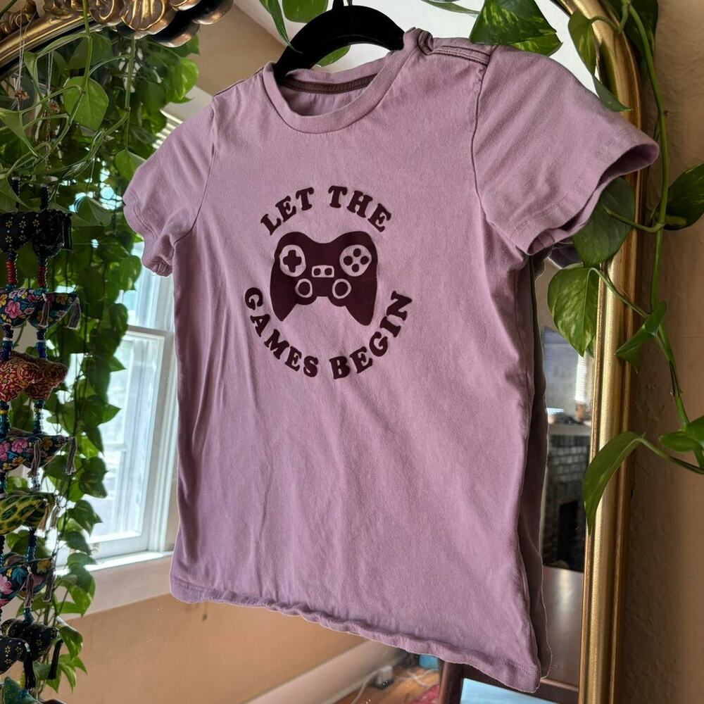 Mauve Gamer Girl Baby Tee Women’s XXS Y2K 2000s
